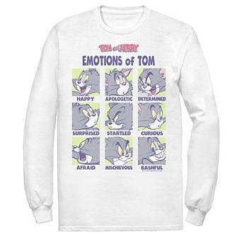 Mens Tom And Jerry The Many Emotions Of Tom Portrait Panels Tee
