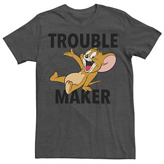 Men's Tom And Jerry Trouble Maker Portrait Graphic Tee