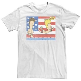 Big & Tall Beavis And Butt-Head Stars And Stripes Pool Day Tee