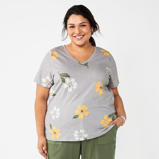 kohls sonoma v neck tee