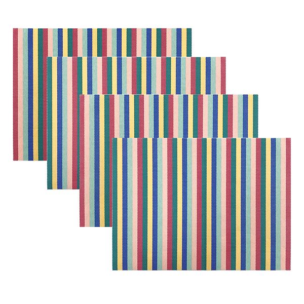 Food Network™ Multi-Stripe Vinyl Placemat 4-pk.