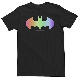 Big & Tall DC Fandome Batman Rainbow Gradient Logo Tee