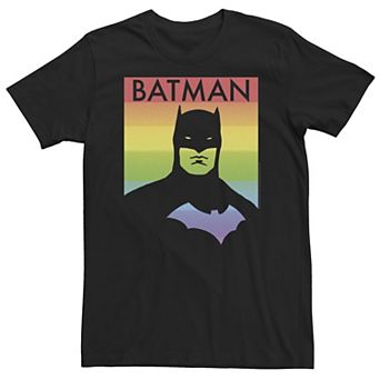 Big & Tall DC Comics Pride Batman Rainbow Poster Tee