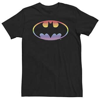 Big & Tall DC Comics Pride Batman Rainbow Gradient Logo Tee