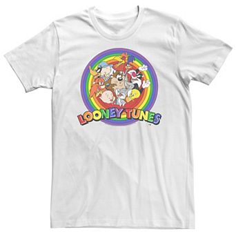 Big & Tall Looney Tunes Pride Group Shot Rainbow Logo Tee