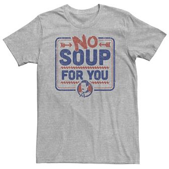 Big & Tall Seinfeld No Soup For You Distressed Poster Tee