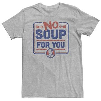 Big & Tall Seinfeld No Soup For You Distressed Poster Tee