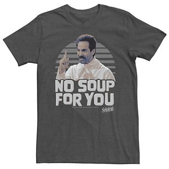 Big & Tall Seinfeld No Soup For You Character Poster Tee