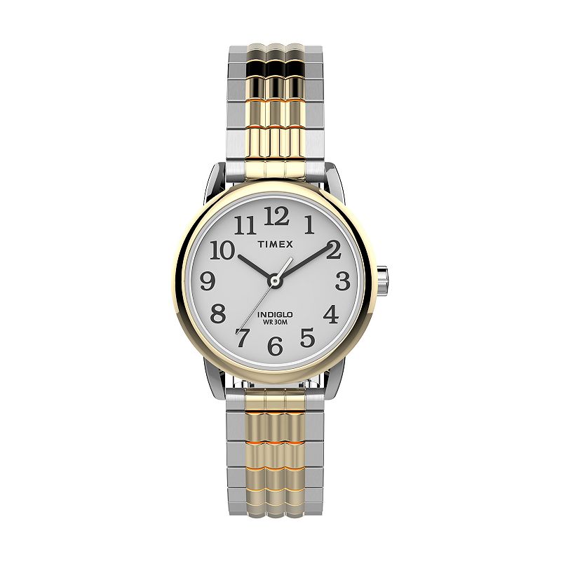 Timex® Women's Easy Reader® Perfect Fit Two-Tone Expansion Band Watch - TW2V05900JT, Size: Small, Silver Gold