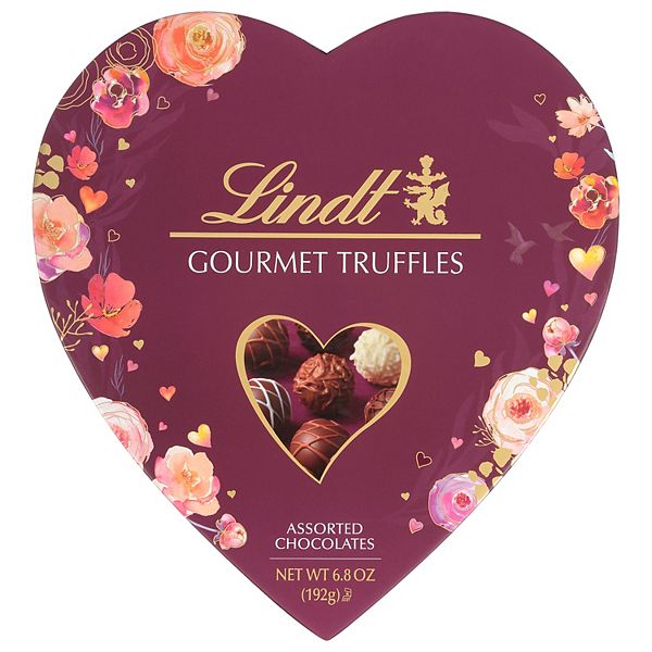 Lindt Valentine's Day Gourmet Chocolate Truffles Heart 6.8 oz. Box