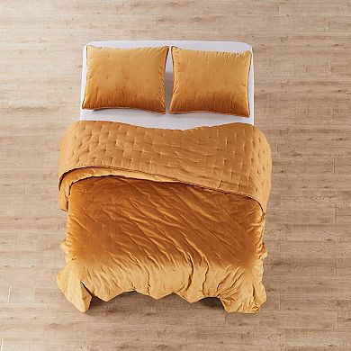 Levtex Home Birch Hill Calabria Velvet Ochre Quilt or Shams