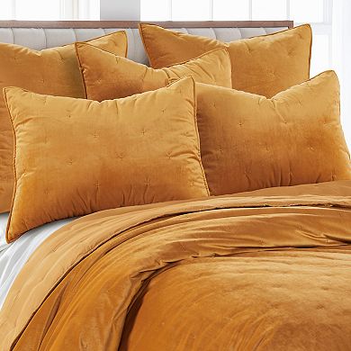 Levtex Home Birch Hill Calabria Velvet Ochre Quilt or Shams