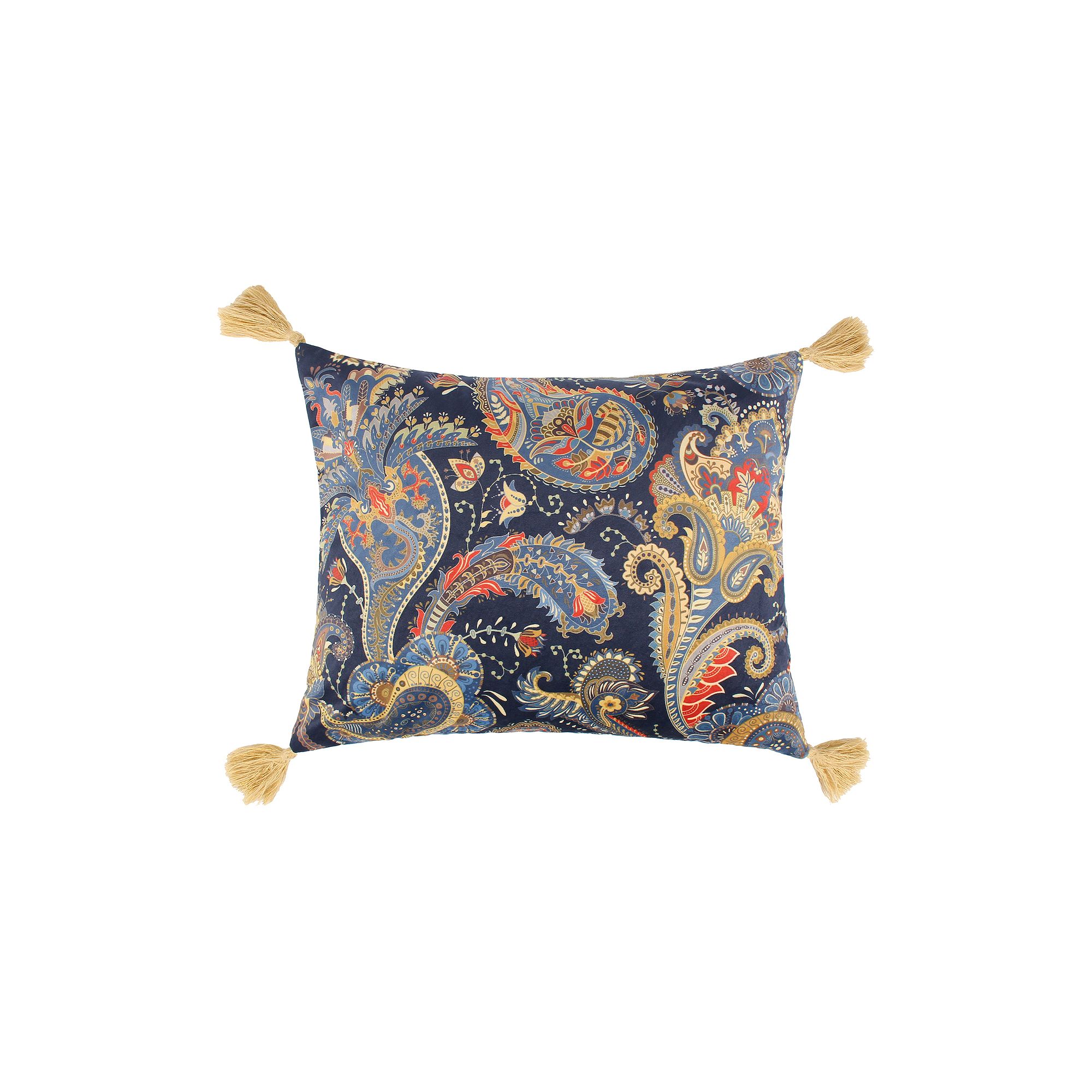 Levtex Home Birch Hill Velvet Paisley Decorative Pillow, Purple