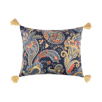 Levtex Home Birch Hill Velvet Paisley Decorative Pillow