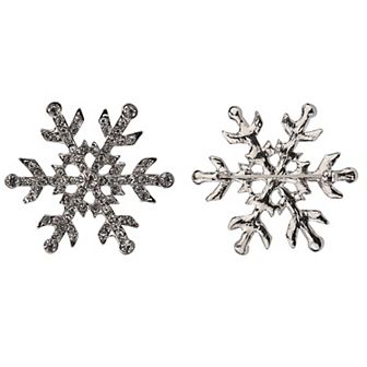 Holiday Silver-Tone Snowflake Pin