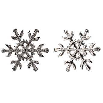 Holiday Silver-Tone Snowflake Pin