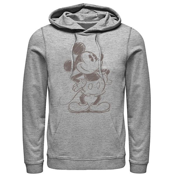 Disney s Mickey Mouse Men s Pencil Sketch Original Hoodie