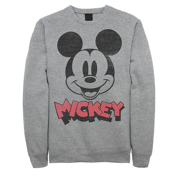 Men s Disney Mickey And Friends Mickey Big Face Logo Sweatshirt