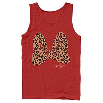 Disney's Minnie Mouse Men's Leopard Print Bow Tank Top