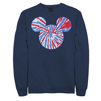 Disney's Mickey And Friends Mickey Americana Tie-Dye Fill Men's Sweatshirt