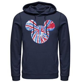 Disney's Mickey & Friends Mickey Men's Americana Tie Dye Fill Hoodie