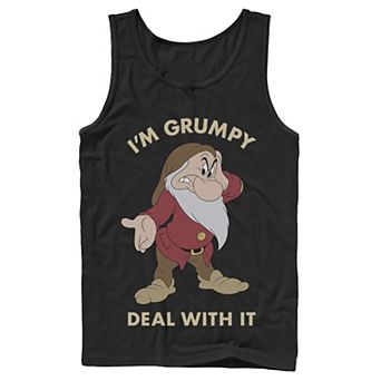Disney's Snow White I'm Grumpy Deal With It Portrait Men's Tank Top