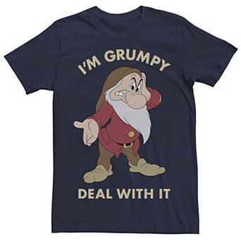 Disney's Snow White Men's I'm Grumpy Deal With It Portrait Tee