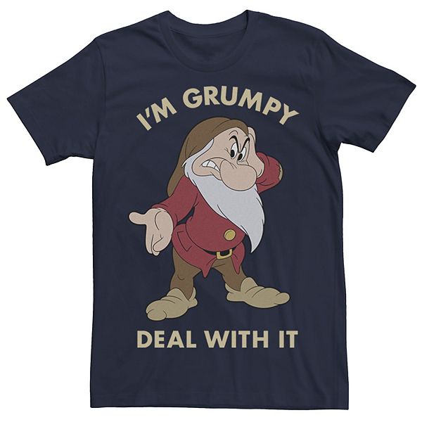 Men's Disney Snow White I'm Grumpy Deal With It Portrait Tee