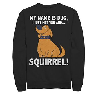 Mens Disney Pixar Up My Name is Dug Squirrel Sweatshirt