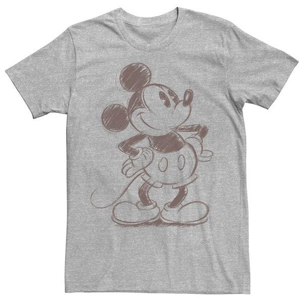 Disney's Mickey Mouse Men's Pencil Sketch Original Graphic Tee