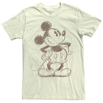 Disney's Mickey Mouse Men's Pencil Sketch Original Graphic Tee