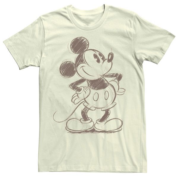 Disney's Mickey Mouse Men's Pencil Sketch Original Graphic Tee