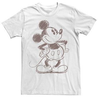 Disney's Mickey Mouse Men's Pencil Sketch Original Graphic Tee