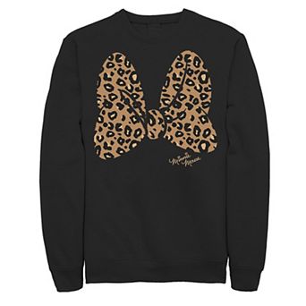 Disney's Minnie Mouse Men's Leopard Print Bow Sweatshirt