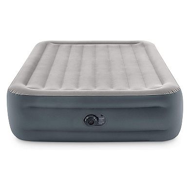 Intex Dura Beam Essential Rest Blow Up Queen Mattress Air Bed with Built In Pump