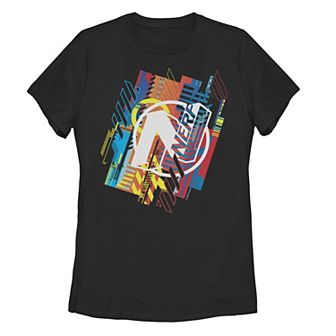 Juniors' Nerf Abstract Logo Tee