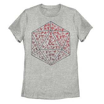 Juniors' Dungeons And Dragons D20 Icon Fill Tee