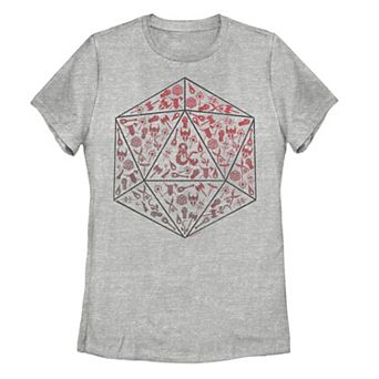 Juniors' Dungeons And Dragons D20 Icon Fill Tee