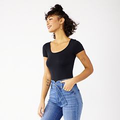 LilyCoco Women's Off The Shoulder Bodysuit Sexy Short Sleeve