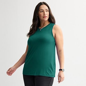 Plus Size Nine West Essential Easy High-Neck Tank