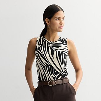 Petite Nine West Essential High Neck Tank Top