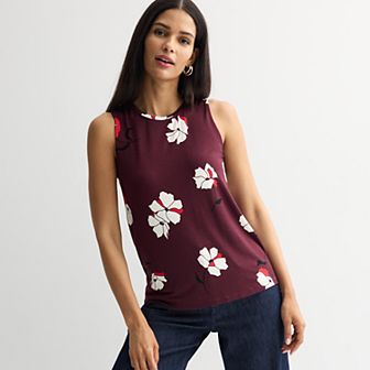 Petite Nine West Essential High Neck Tank Top