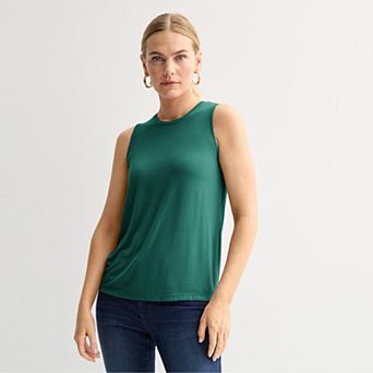 Petite Nine West Essential High Neck Tank Top