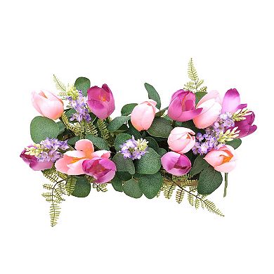 Everyday Decor Artificial Colorful Tulip Box Table Decor
