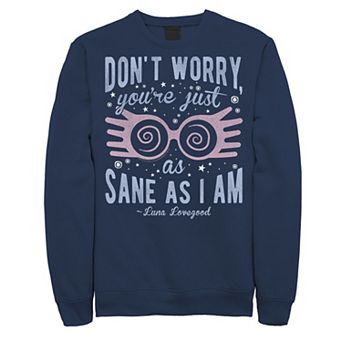 Mens Harry Potter Luna You're Just As Sane As I Am Quote Fleece