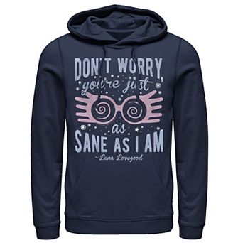 Mens Harry Potter Luna You're Just As Sane As I Am Quote Hoodie