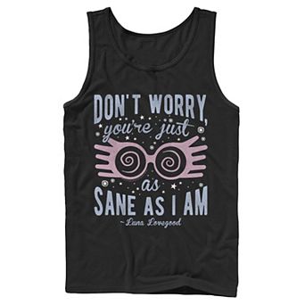 Mens Harry Potter Luna You're Just As Sane As I Am Quote Tank Top