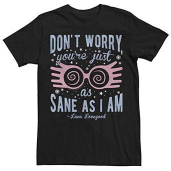 Men's Harry Potter Luna You're Just As Sane As I Am Graphic Tee