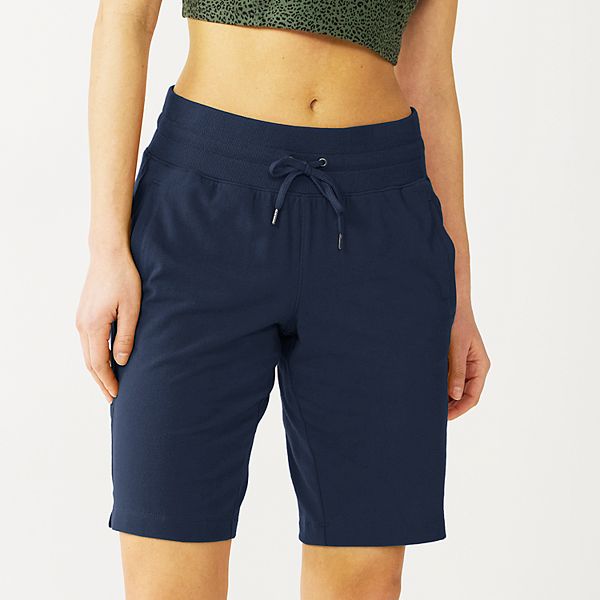 Women's elastic waist sale bermuda shorts