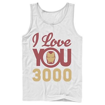 Men's Marvel Avengers Endgame Iron Man "I Love You 3000" Helmet Logo Tank Top